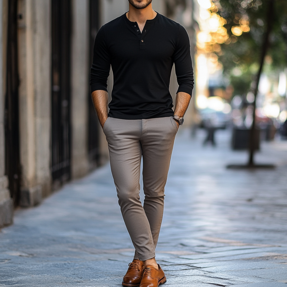 Minimalist Black Outfit Ideas for Men