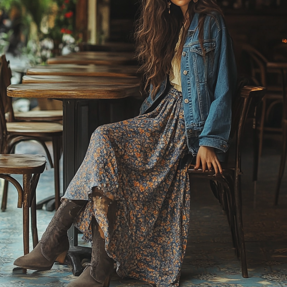 Minimalist Long Skirt Outfits for Winter