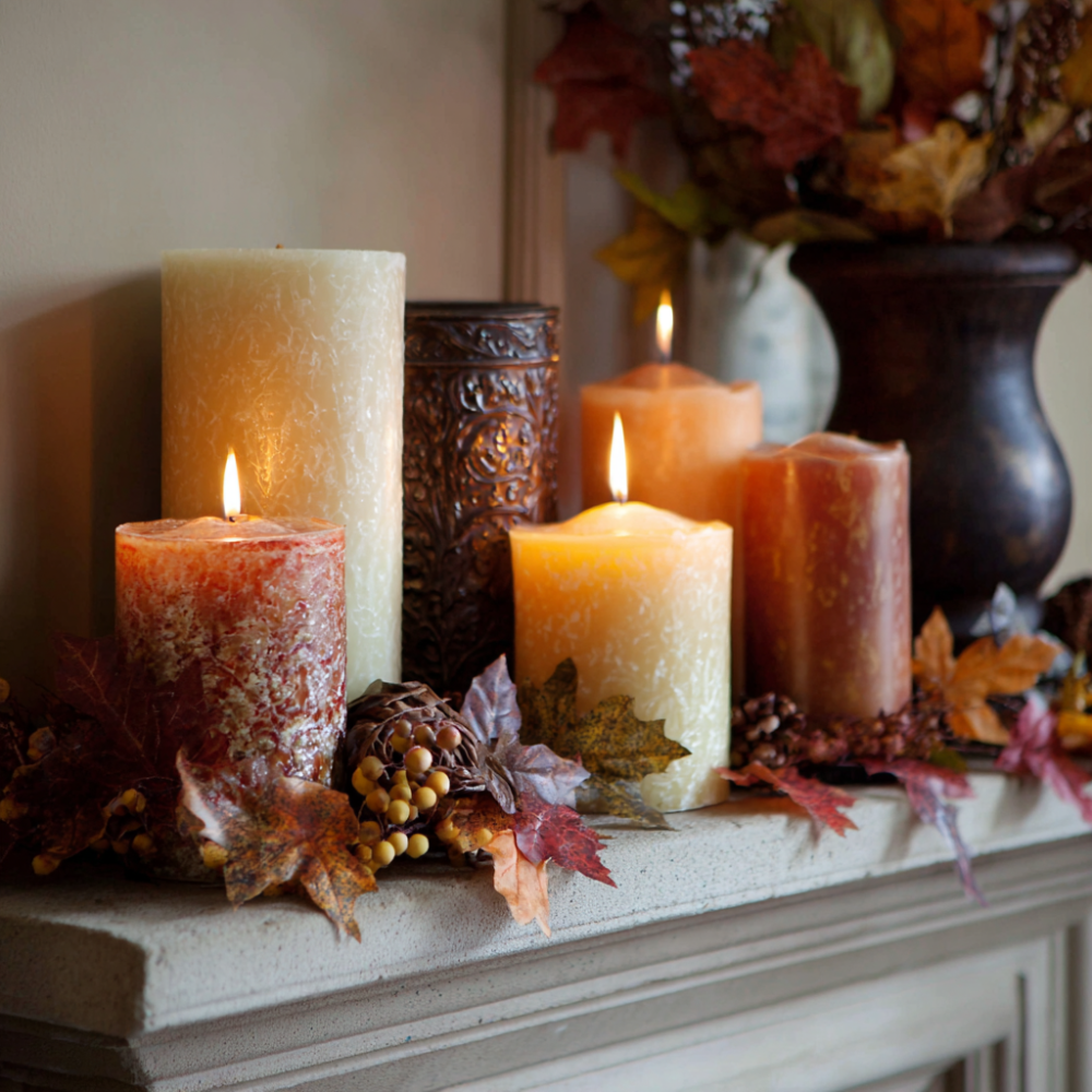 Cozy Autumn Mantel Display Ideas
