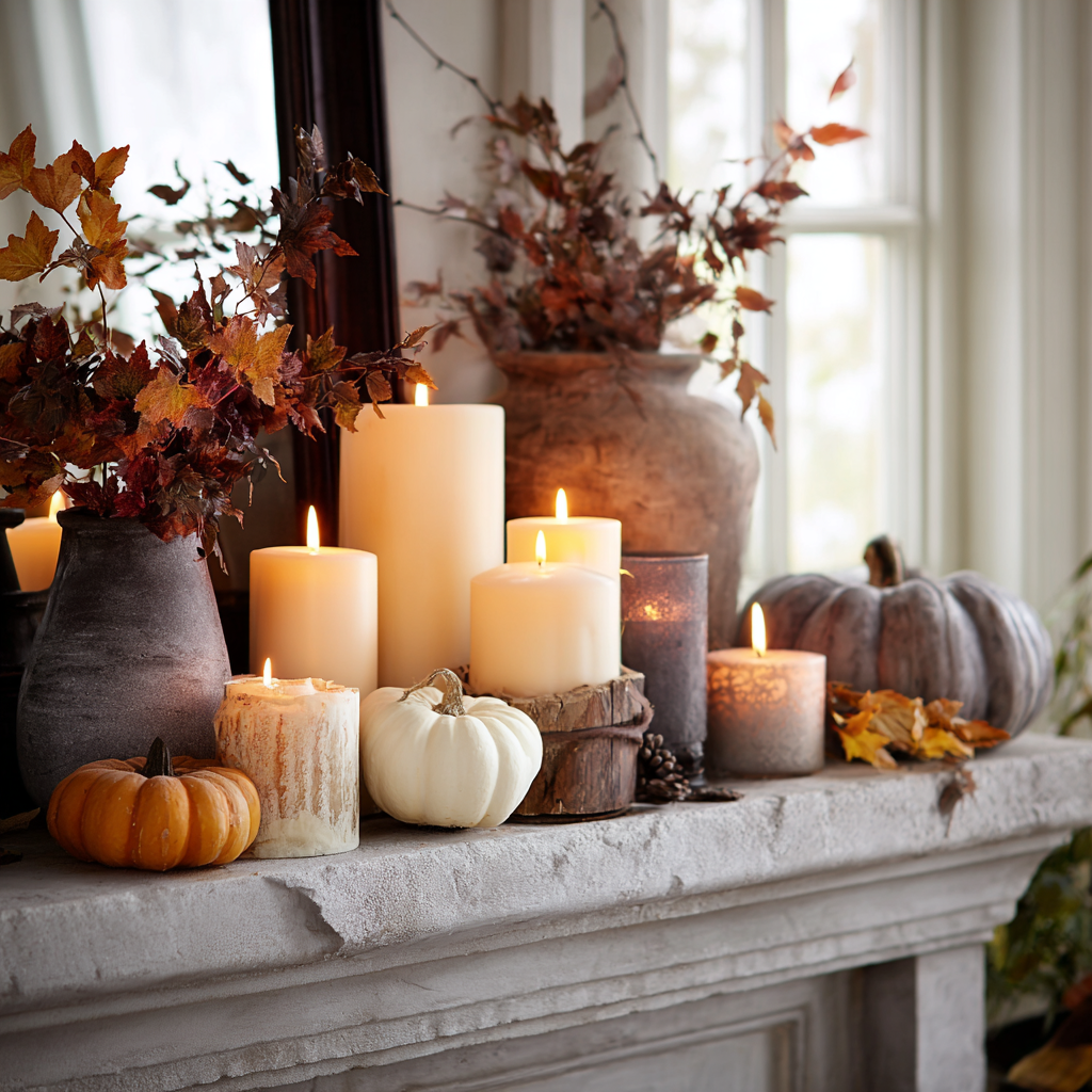 Cozy Autumn Mantel Display Ideas