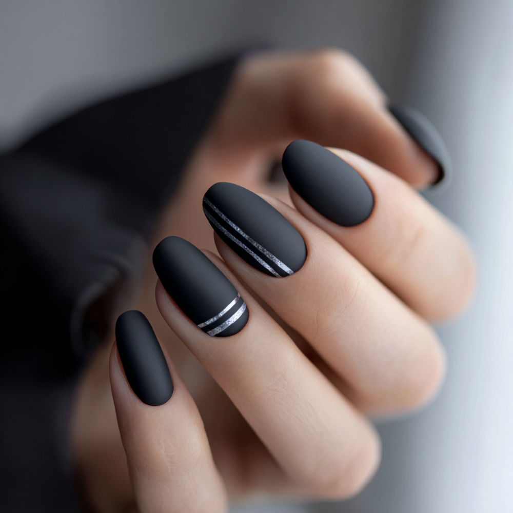 Matte Minimalist Winter Nails