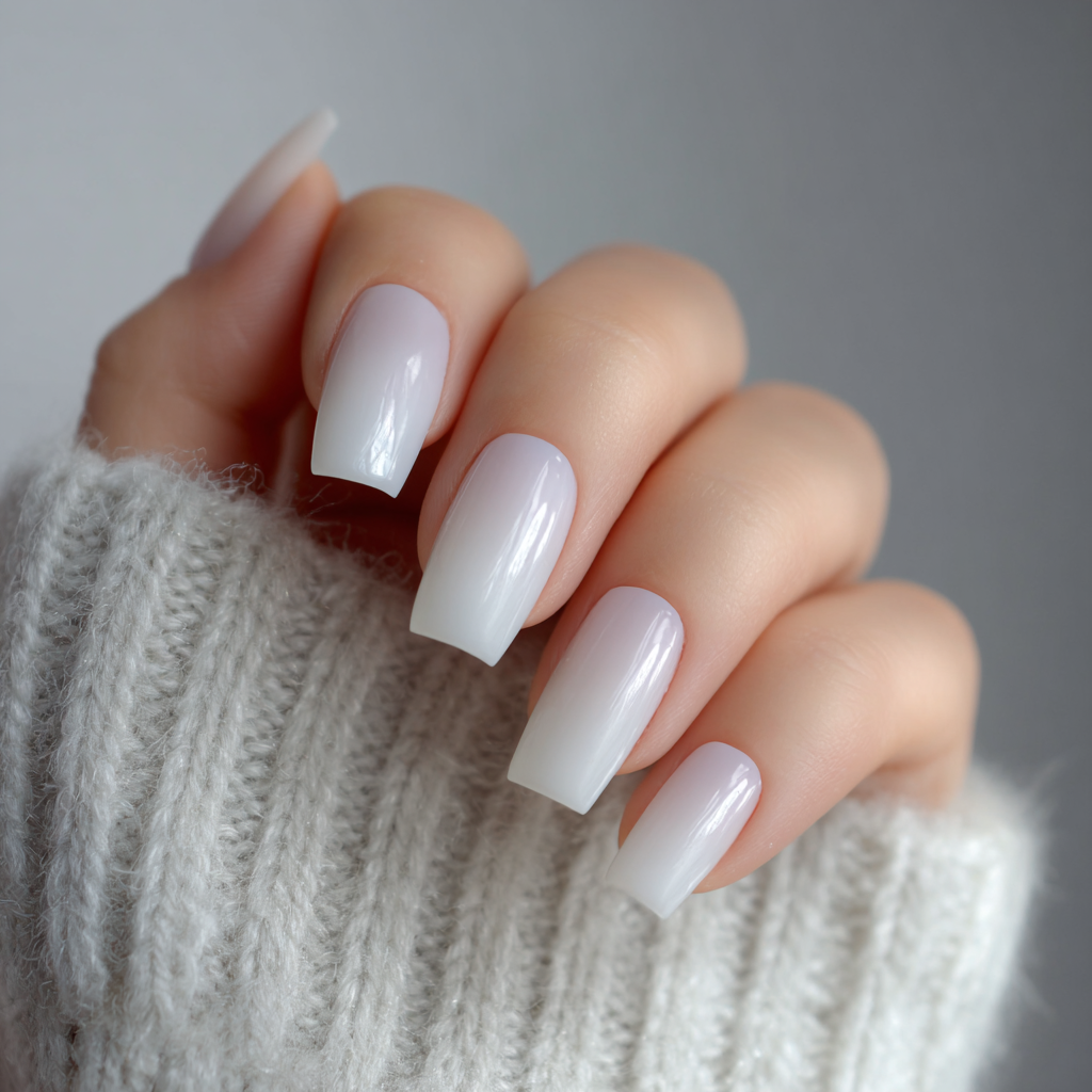 Minimalist Frosted Nails