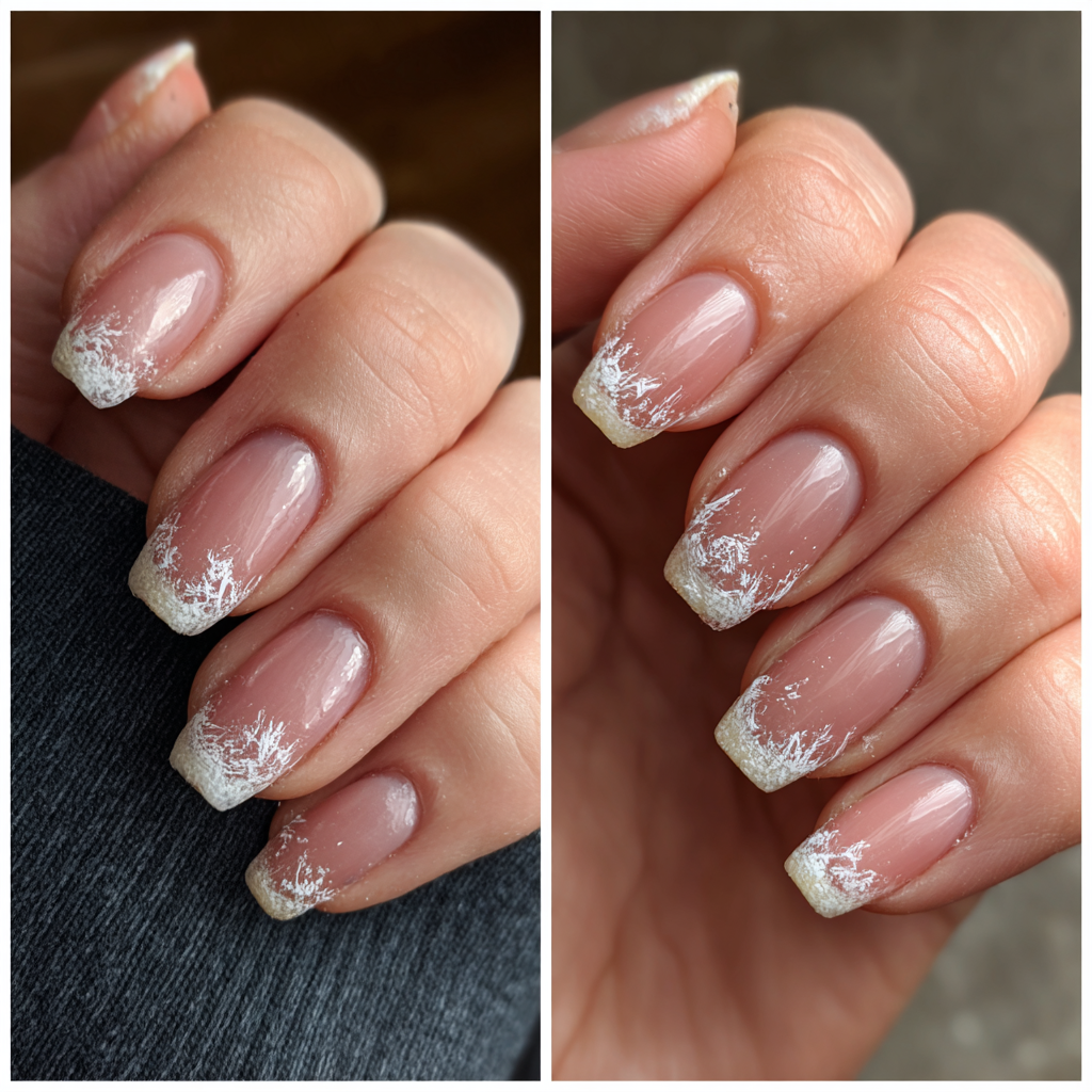 Minimalist Frosted Nails