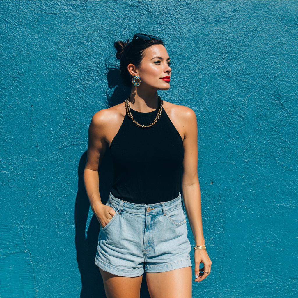 Denim Shorts Outfit Ideas for Women