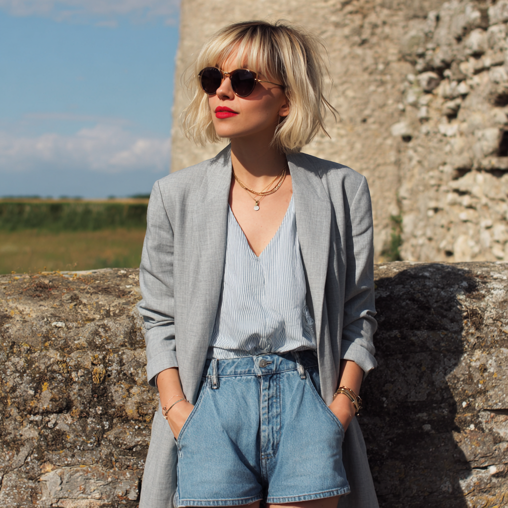 Denim Shorts Outfit Ideas for Women