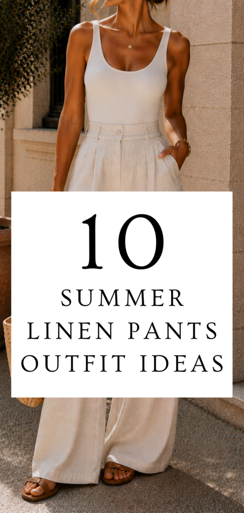 Summer Linen Pants Outfit Ideas
