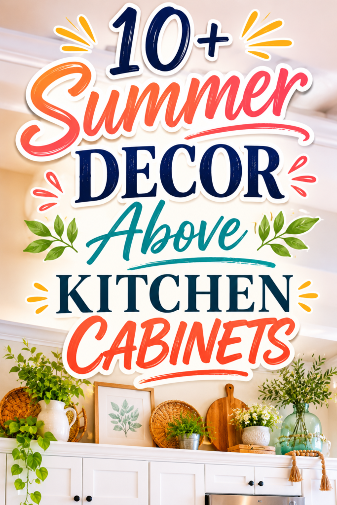 12 Summer Decor Above Kitchen Cabinets (Simple Ideas That Feel Fresh & Stylish)