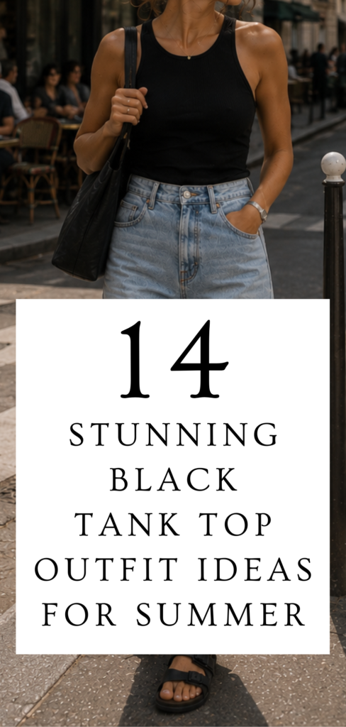 14 Black Tank Top Outfit Ideas for Summer (Simple, Chic & Easy to Copy)