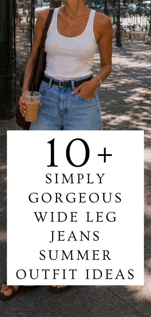 wide leg jeans summer outfit ideas