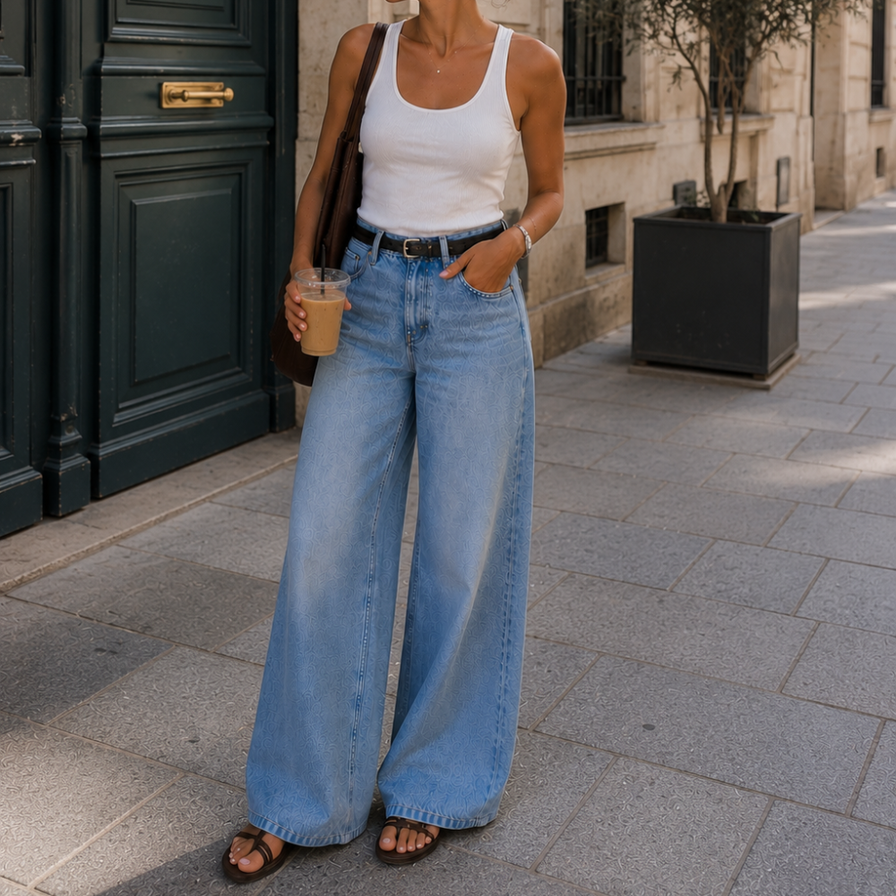 14 Wide Leg Jeans Summer Outfit Ideas (Chic, Comfortable & Easy to Copy ☀️👖)