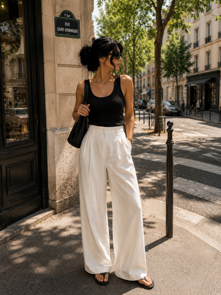 12 Summer Outfit Ideas with Wide Leg Pants (Chic, Breezy & Effortlessly Stylish)