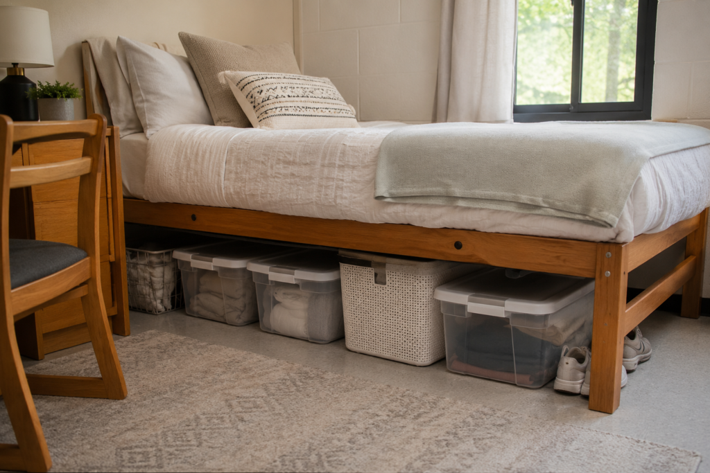 15 Small Dorm Room Organization Ideas (Simple Space-Saving Hacks That Actually Work) 🛏️