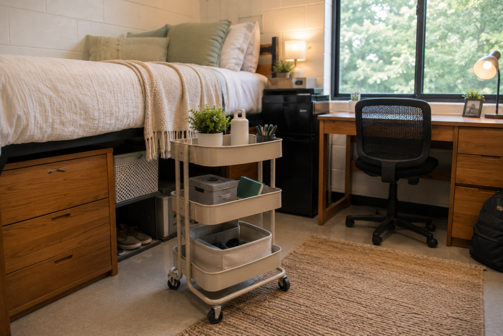 15 Small Dorm Room Organization Ideas (Simple Space-Saving Hacks That Actually Work) 🛏️