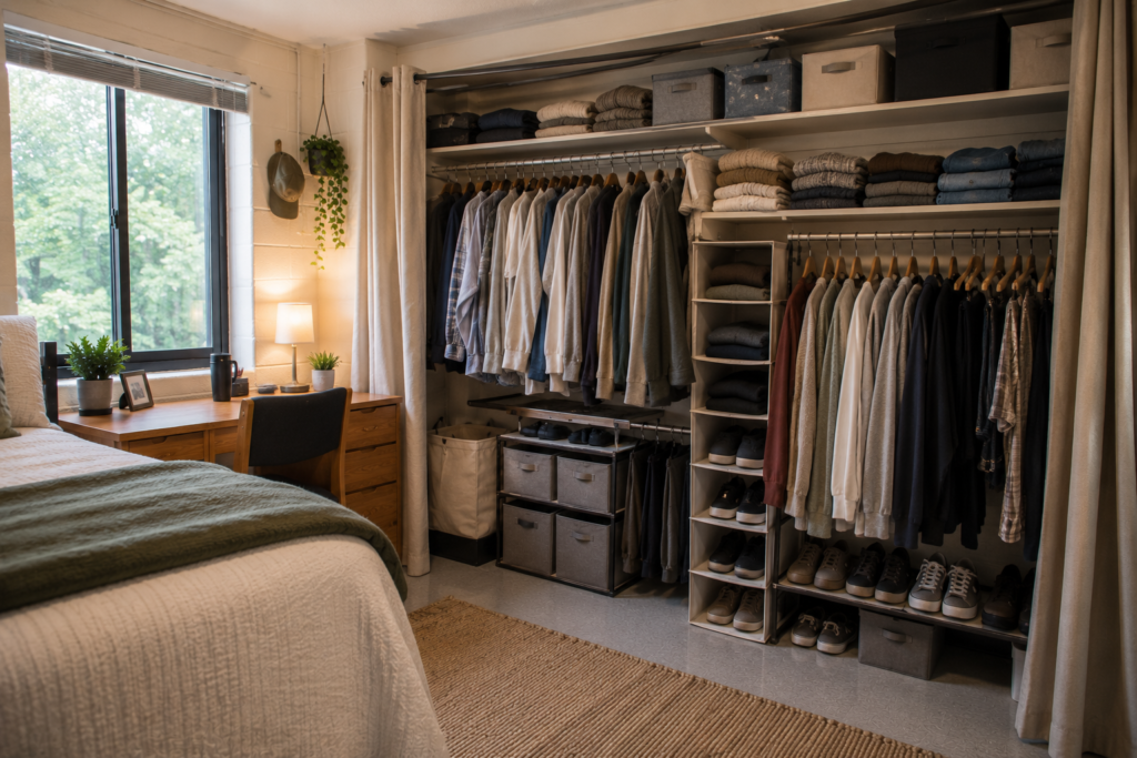 15 Small Dorm Room Organization Ideas (Simple Space-Saving Hacks That Actually Work) 🛏️