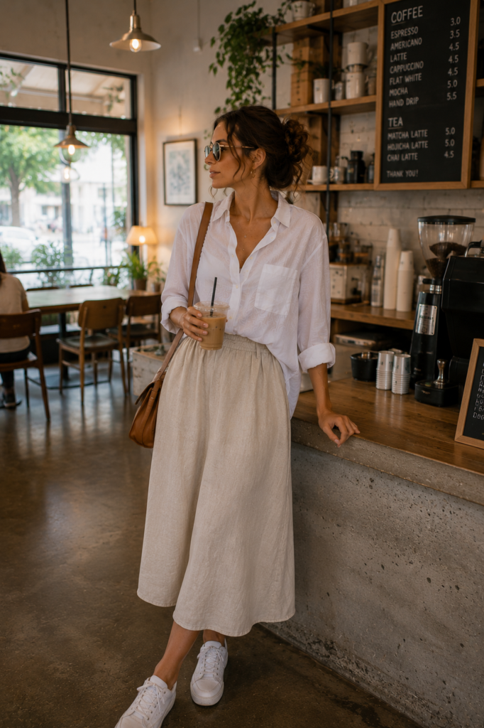 14 Chic White Button-Down Summer Outfit Ideas for Japan Travel 