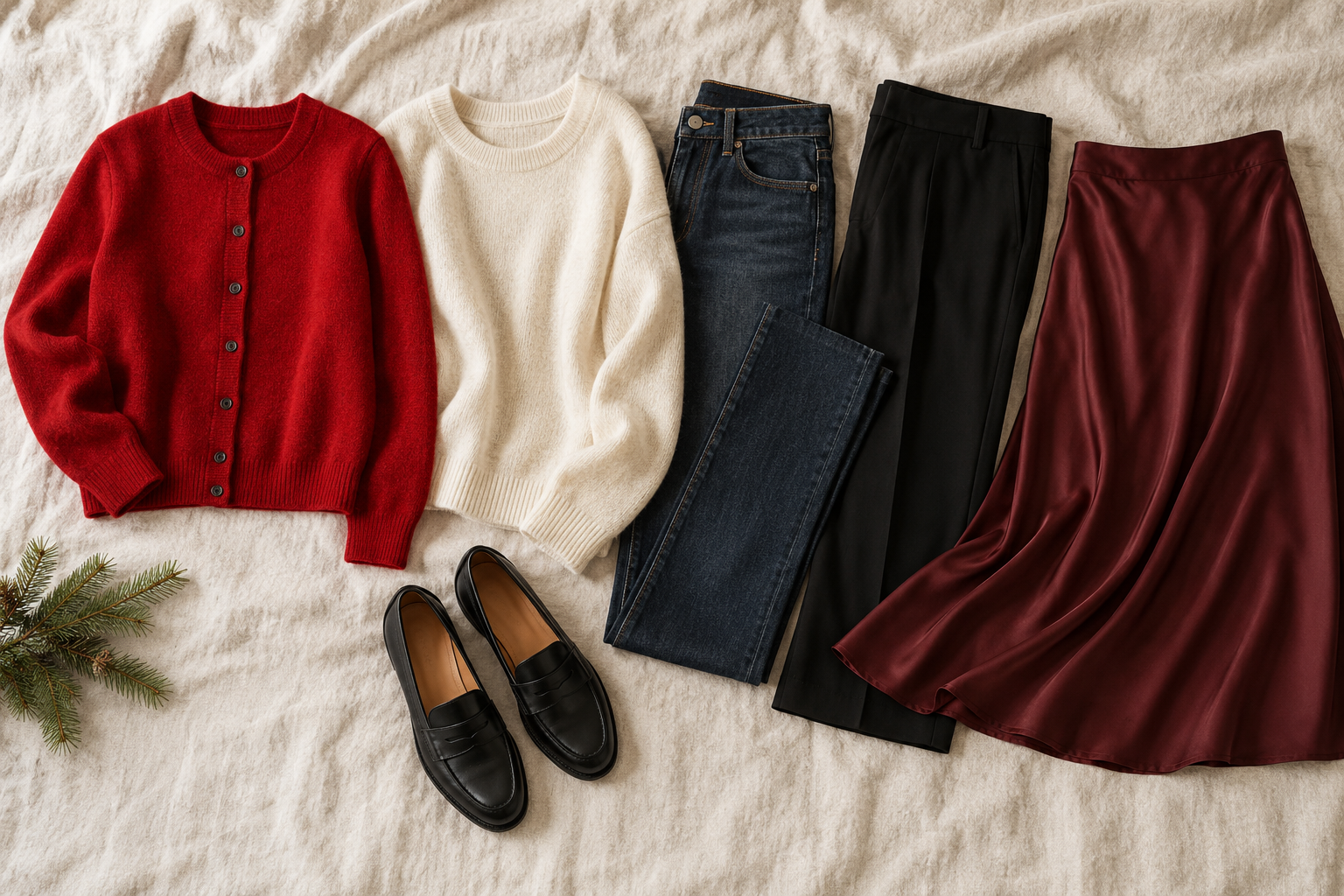 A 10-Piece Christmas Capsule Wardrobe That Makes Holiday Dressing Easier