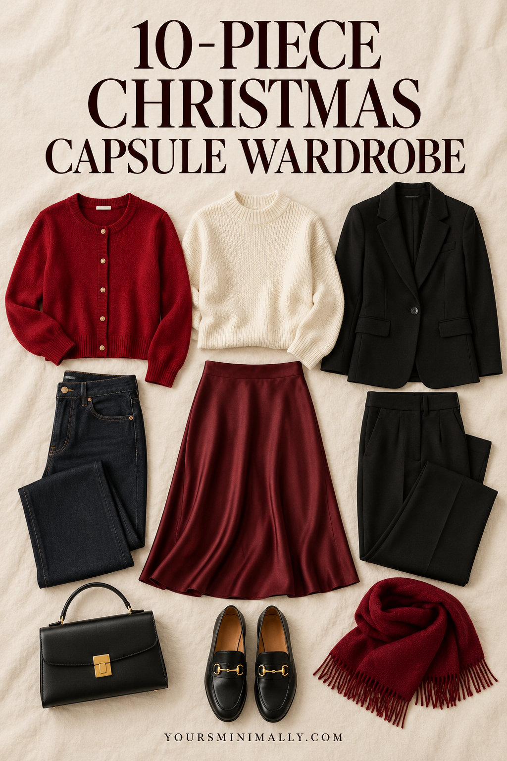 10-piece Christmas capsule wardrobe pin