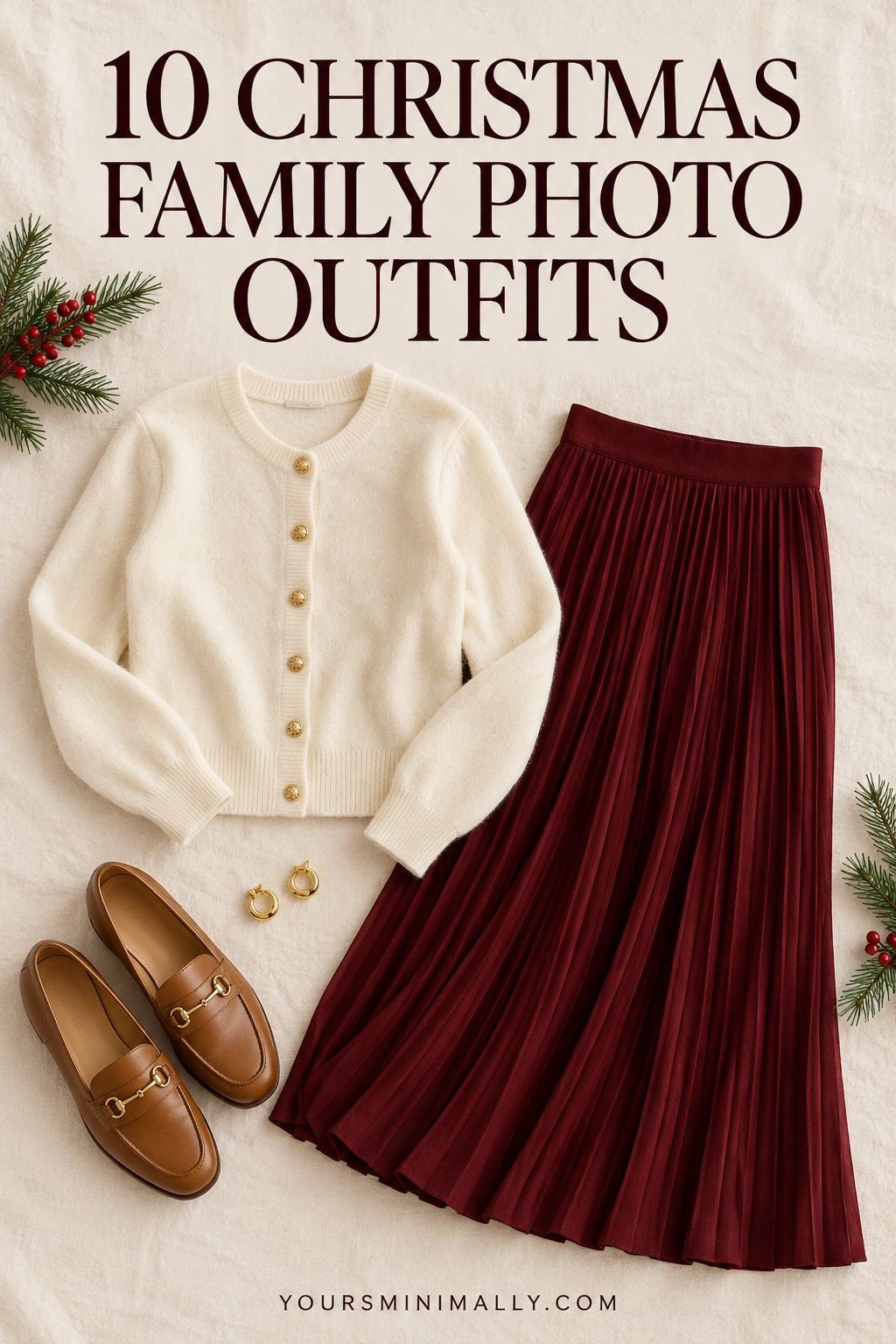 10 Christmas family photo outfits pin