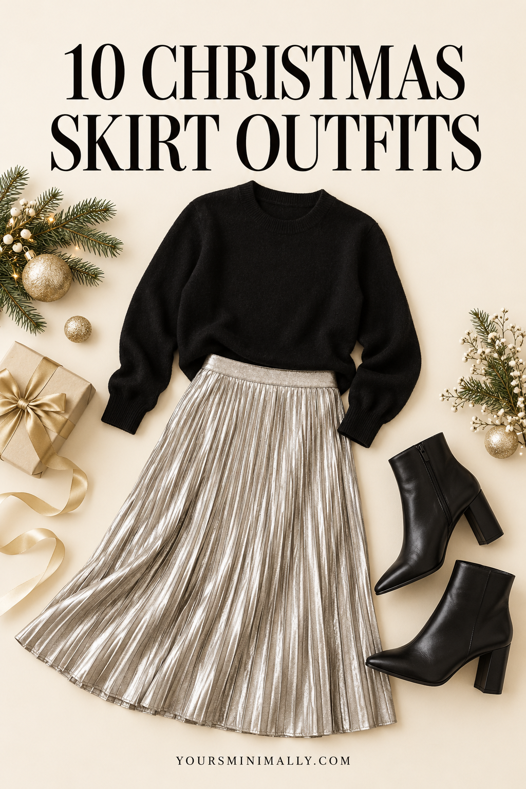10 Christmas skirt outfits pin