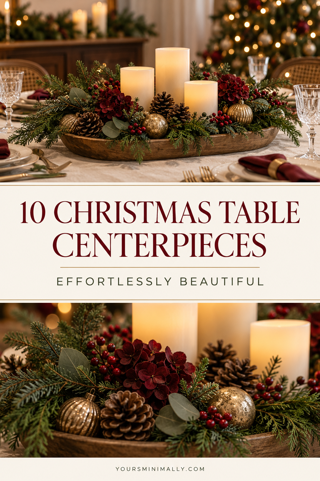 10 Christmas Table Centerpieces That Look Expensive but Are Easy to Make Pinterest pin
